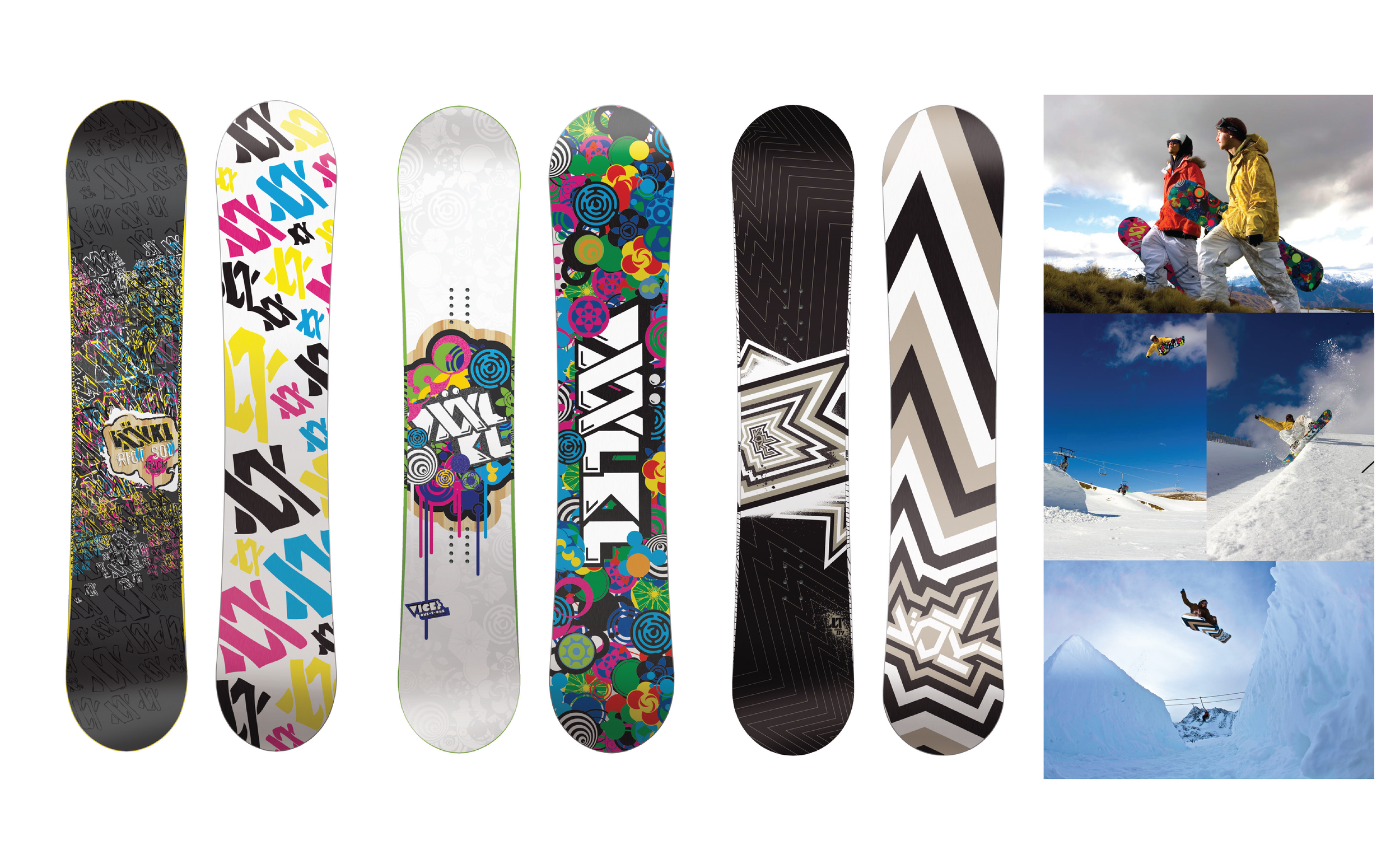 VOLKL スノーボード カラフルデザイン Völkl Snowboards — ANDRE GARSIDE DESIGN